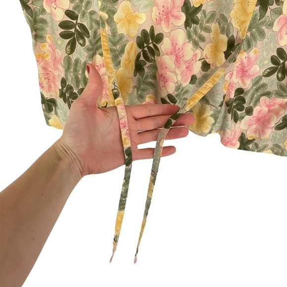 Vintage 90s Farmhouse Floral Button Down Shirt Blouse Womens Plus Size 1X Pink - Picture 8 of 11